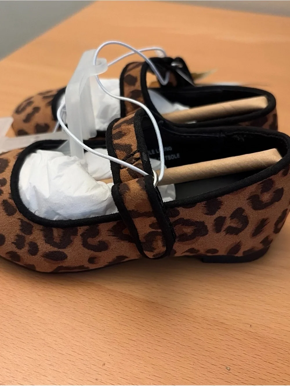 Cat & Jack Leopard Print Mary Janes - Brown & Black